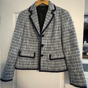 Navy Trimmed Light Blue Blazer